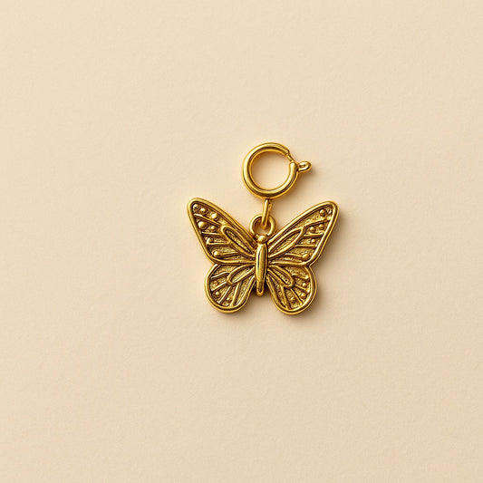 18k Gold Plated Charm - Butterfly