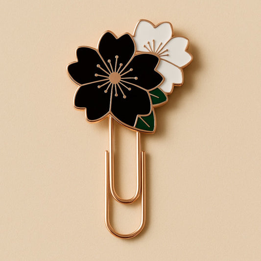 Sakura Bookmark - Black White