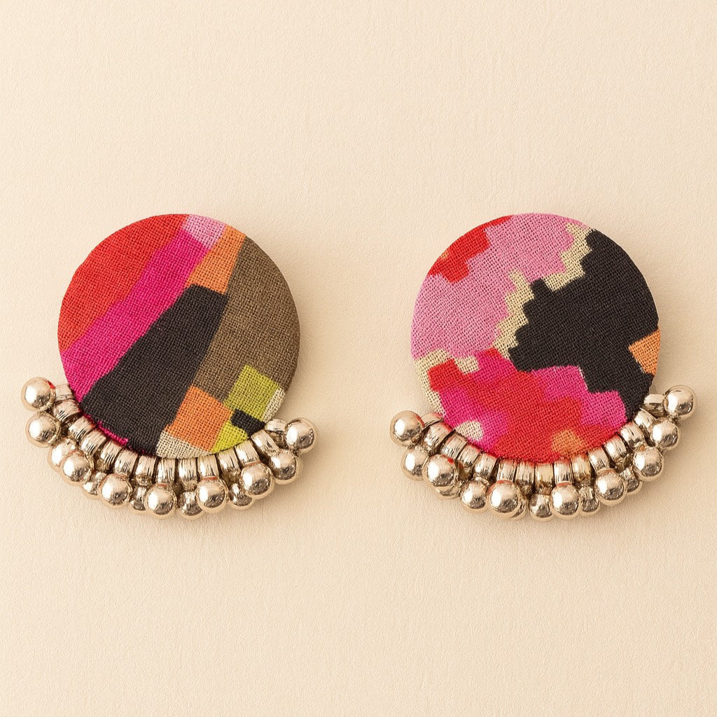BahuBanna Beaded Studs - Aarkha X Pallavi Art Gallery