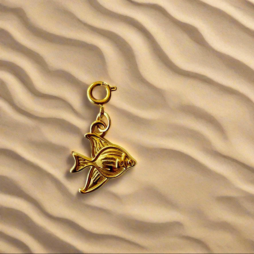 18k Gold Plated Charm - Gold Fish