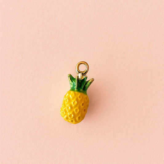 Fruit Charm 18k Gold Plated - Yellow Pineapple