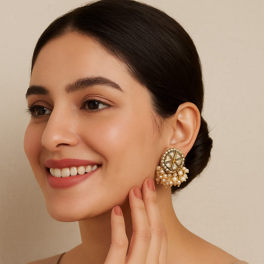 Darpana Beaded Studs - Aarkha X Pallavi Art Gallery