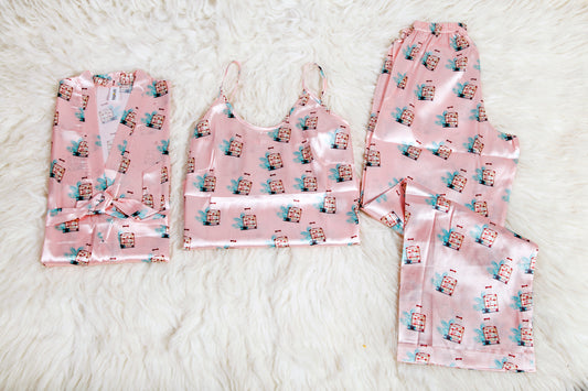 Satin Pyjama Set - Travel Bag